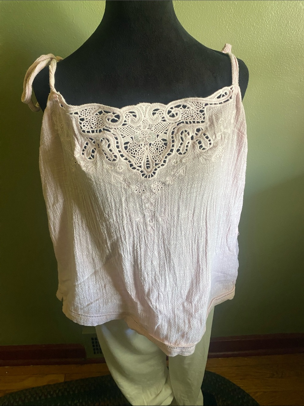 Free people pink pajama top, size L
